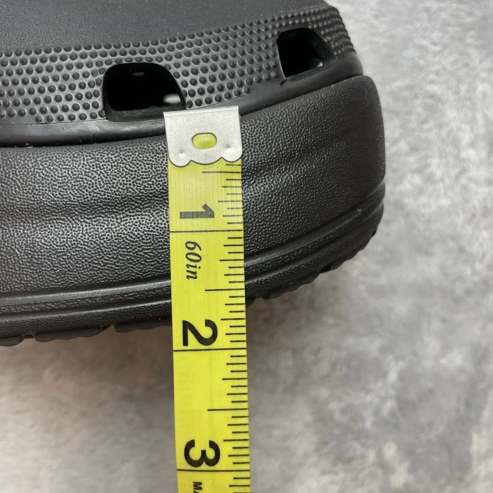 Crocs Unisex Chunky Siren Clog Womens 14 Mens 12 Black Platform Block Heel Mule